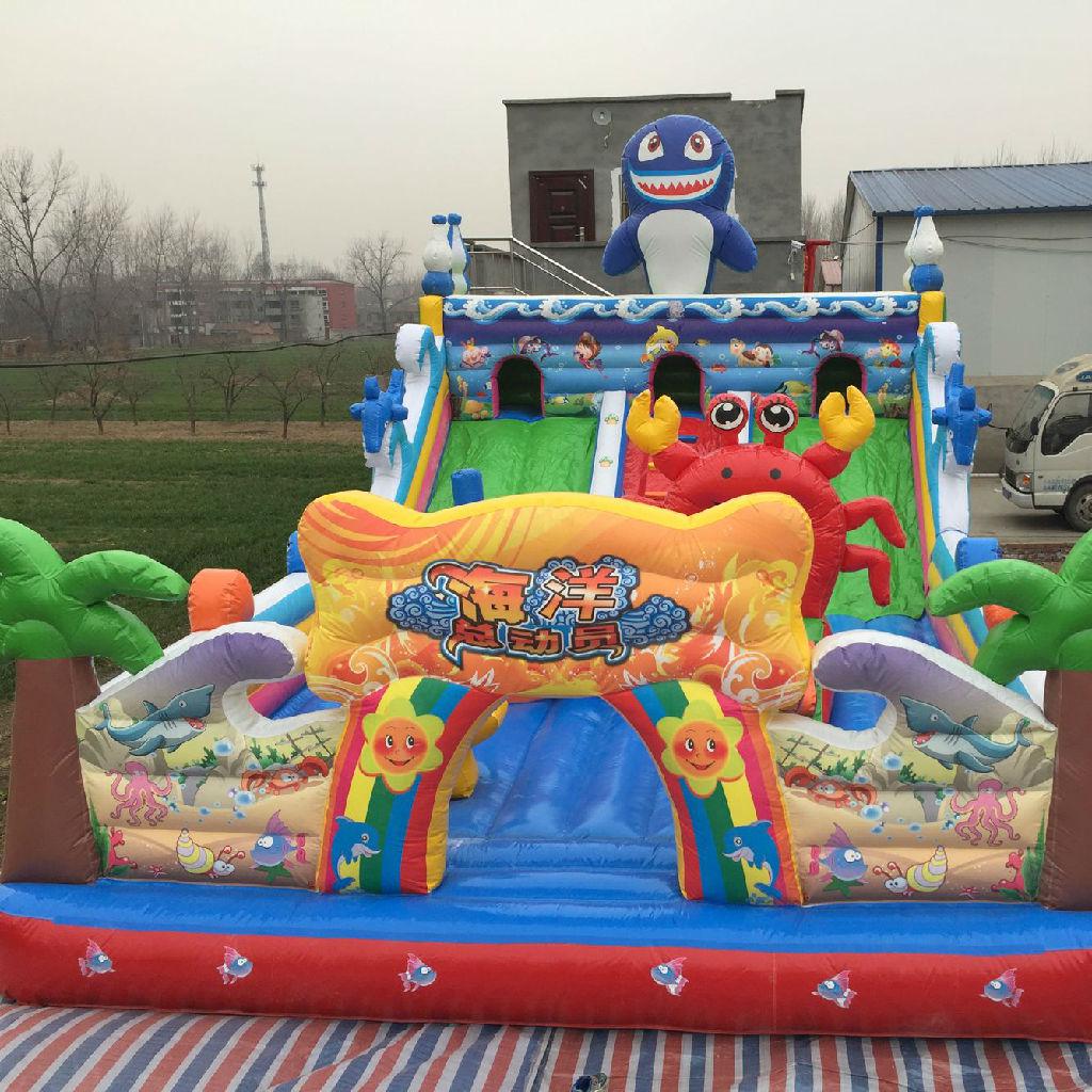 項(xiàng)城家聞氣模玩具廠供應(yīng)海洋總動(dòng)員充氣大滑梯,室內(nèi)淘氣堡圖片_高清圖_細(xì)節(jié)圖-項(xiàng)城市東方家聞氣模玩具廠